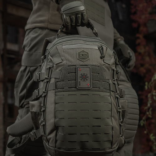 M-Tac - Gesticktes Moralabzeichen Karte Helm des Terrors - Ranger Grün - 51392023