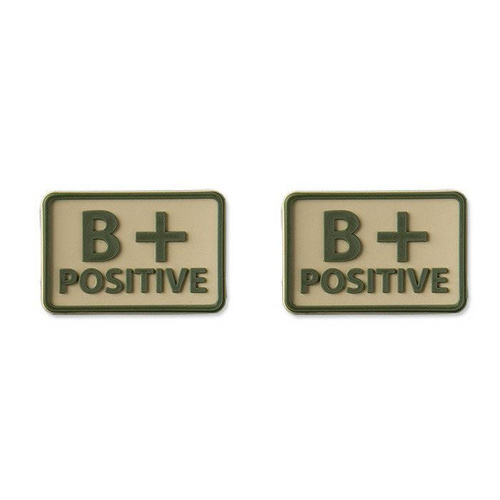 Helikon - Naszywka PVC - Grupa Krwi - B- NEG - Khaki - 2 szt.