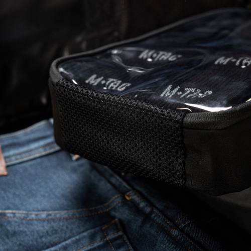 M-Tac - Elite Large Clear Pouch - 30 x 19 cm - Black - 10147002-L