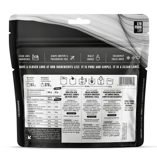LyoFood - Gulasz wieprzowy z kaszą - 370 g