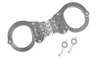 Alcyon - Stahl-Handschellen - Scharnier - Doppelschloss - Silber - 5005