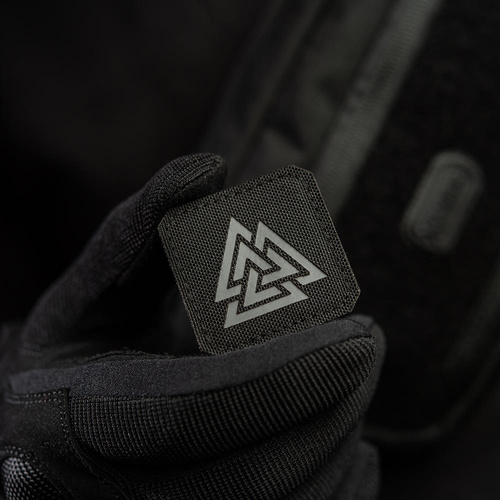 M-Tac - Naszywka Laser cut Valknut kwadrat - Czarny / Szary - 51162211