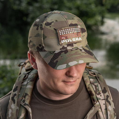 M-Tac - Flaggenaufnäher Polen 50x80 - Laserschnitt - Rot / MultiCam / Weiß - 51007108