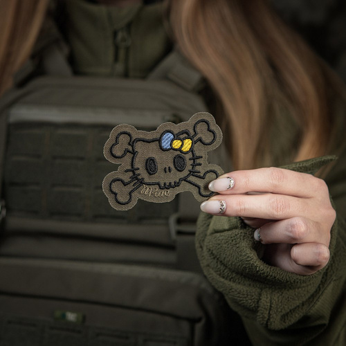 M-Tac - Kitty Contour Patch - Embroidery - Yellow and Blue Bow - Ranger Green - 51386223