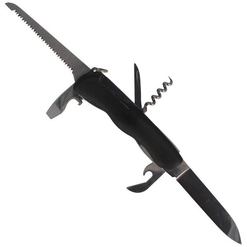 Mikov - Multifunction Pocket Knife Praktik 110 mm - 6 Tools - Black - 115-NH-6/AK BLK