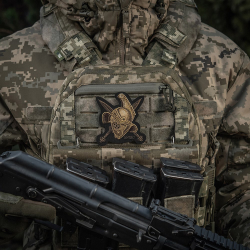 M-Tac - Naszywka Hełm Gladiatora - Haft - Cordura 500D - Złoty - 51374002