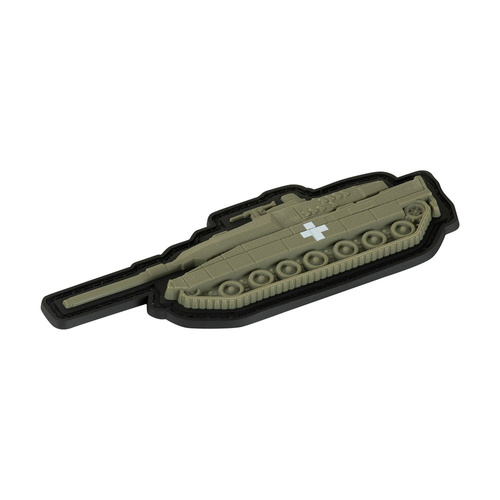 M-Tac - Naszywka Czołg z krzyżem- PVC 3D - Zielony - 51338310