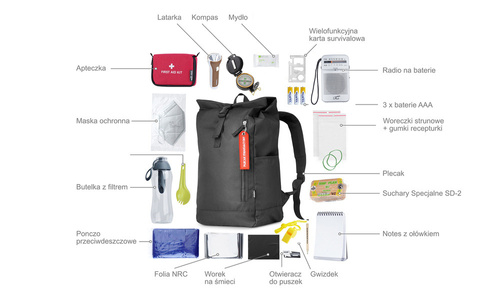 Evacuation Backpack with Equipment - Basic