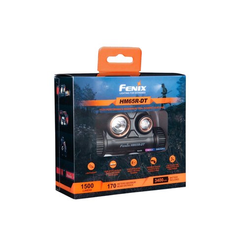 Fenix - HM65R-DT LED-Stirnlampe - 1500 lm - Rot |/Schwarz  - 039-559