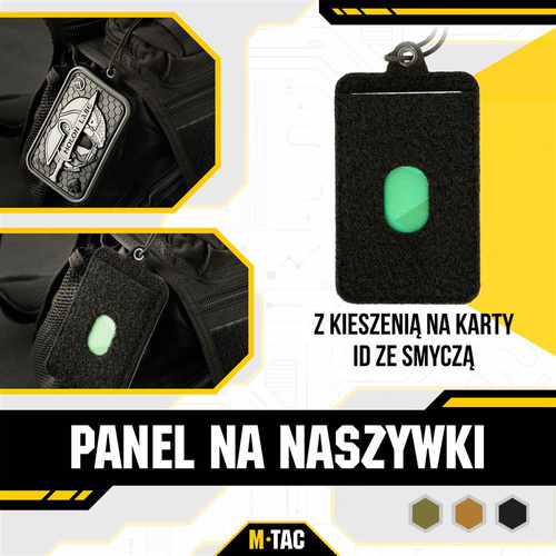 M-Tac - Patch Panel with ID Card Pocket with Lanyard - Black - 10118002