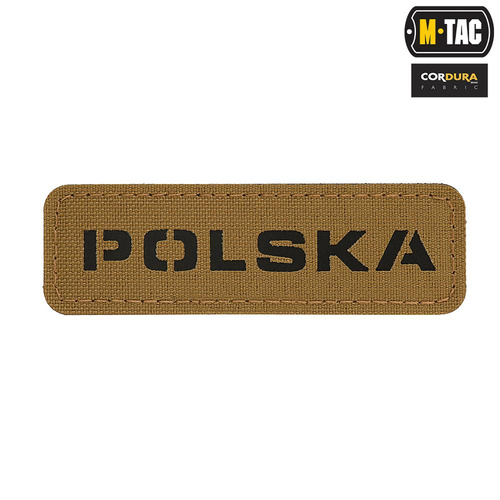 M-Tac - Patch Poland 25х80 - Laser Cut - Black / Coyote - 51004105