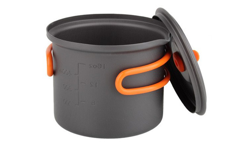 Rockland - Garnek aluminiowy z pokrywką Travel Light - 600 ml