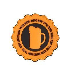 101 Inc. - 3D-Aufnäher - Echte Männer trinken Bier - Orange - 444130-7311
