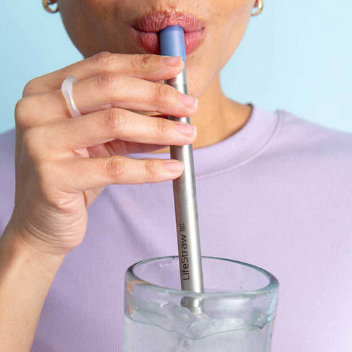 LifeStraw - Wasser Strohhalm Filter SIP - Tragetasche - Distel lila