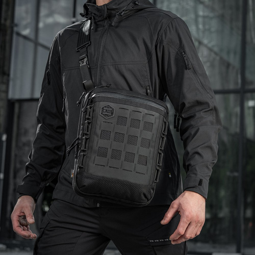 M-Tac - Torba kieszeń pionowa Laser Cut Hex - Czarna - 10241002