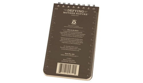 Rite in the Rain - All-Weather Notebook - 3 x 5'' - 435 - Flat Dark Ea