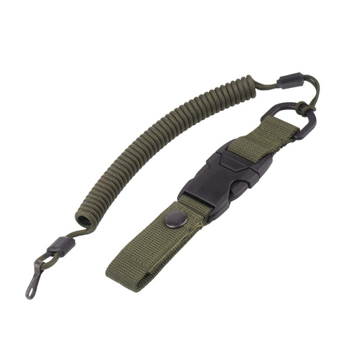 EDCX - Smycz elastyczna z klamrą i pętlą do paska - Army Green - 2031