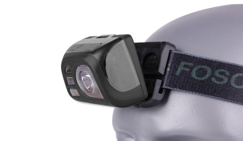 FOSCO - Latarka czołowa Tactical Headlamp - 140 lumenów - Czarny