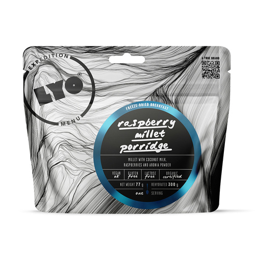 LyoFood - Gefriergetrocknete Lebensmittel Ration Lyo Expedition - Eco Himbeer-Hirse-Brei - 300 g - 16229