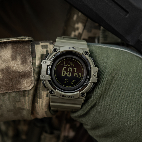 M-Tac - Taktische Uhr mit Kompass 2233 - Ranger Green - 50010001