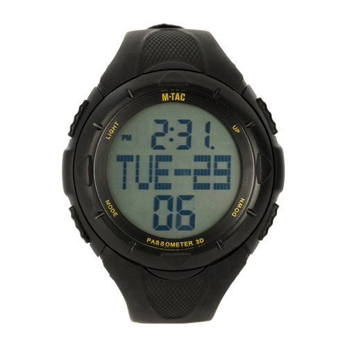 M-Tac - Taktische Uhr mit Schrittzähler - LCD - WR50 - Schwarz - 50001002