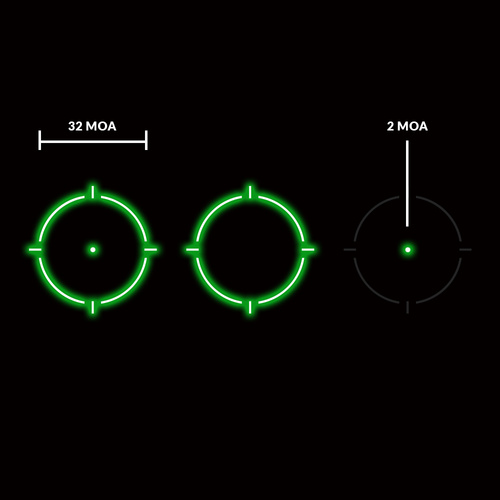 Holosun - Kolimator SCS-320 Green Dot - Multiple Reticle System - Solar Panel - Montaż RMS / SMS - SCS 320-GR