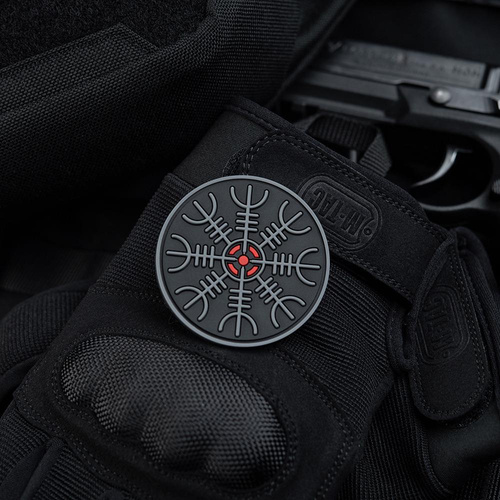 M-Tac - Naszywka Hełm Grozy - PVC 3D - Czarny/Szary - 51221211