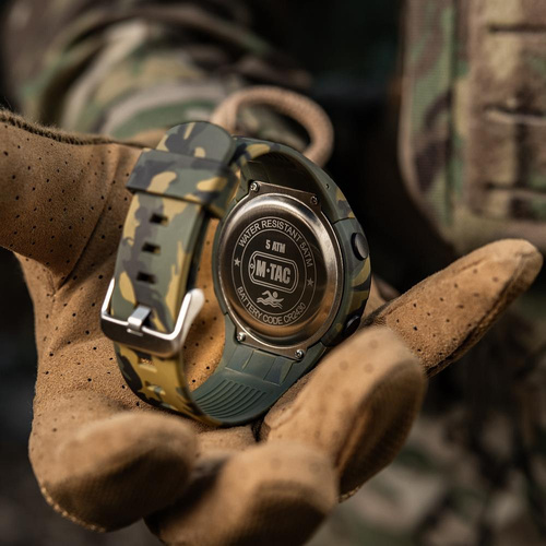 M-Tac - Zegarek taktyczny 2166 - LED - 5 ATM - Camo - 50008030