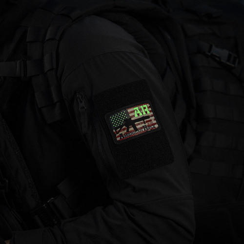M-Tac - Naszywka AR-15 - Tkanina - Fluorescencyjna - Black/GID - 51353299