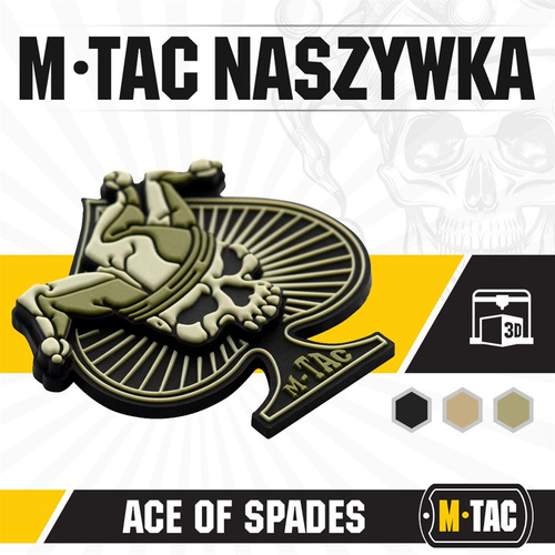 M-Tac - Naszywka Ace of Spades - PVC 3D - Oliwkowy - 51108236