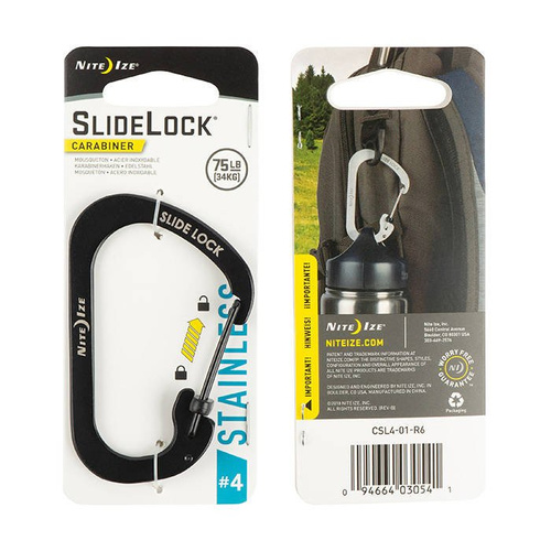 Nite Ize - SlideLock Carabiner #4 - Czarny - CSL4-01-R6