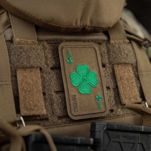 M-Tac - Naszywka Szczęśliwa Karta - Cordura 500D - Koniczyna - Coyote - 51391005