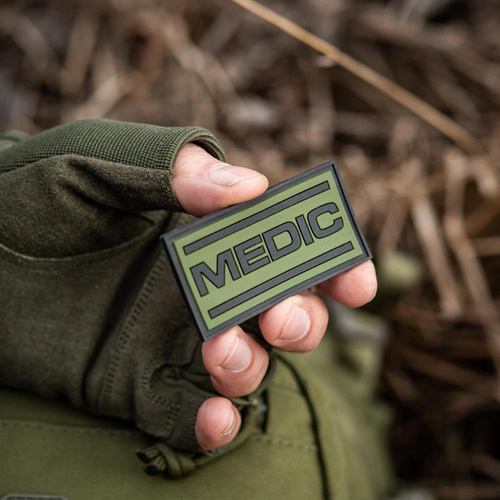 M-Tac - Medic 3D PVC Aufnäher - Schwarz/Oliv - 51125102