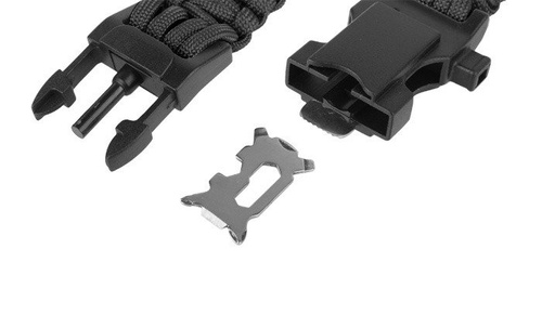 101 Inc. - Paracord Survival Armband - 9" - Black