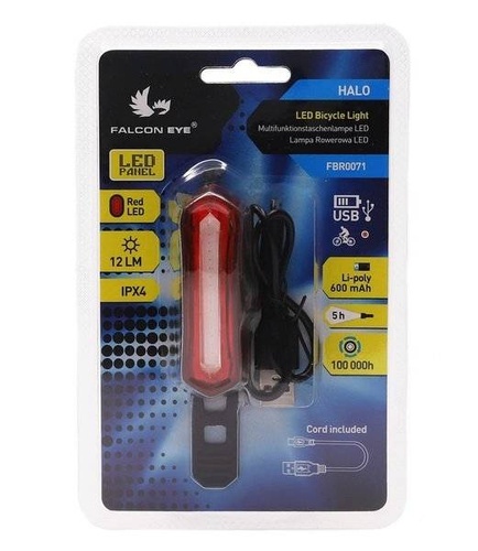 Falcon Eye - Fahrradrücklicht Halo LED - 12 lm - Wiederaufladbar - FBR0071