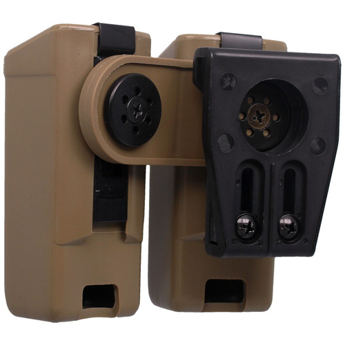ESP - Doppelmagazintasche für 9 mm / .40 mit UBC-03 Gürtelbefestigung - MH-MH-34 KH