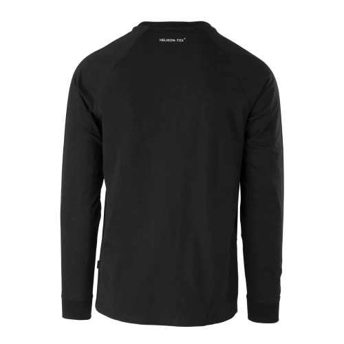 Helikon - Koszulka z długim rękawem Helikon-Tex Logo - Czarna - TS-HLT-CO-01