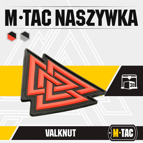M-Tac - 3D PVC Patch Valknut - Red / Black - 51163233