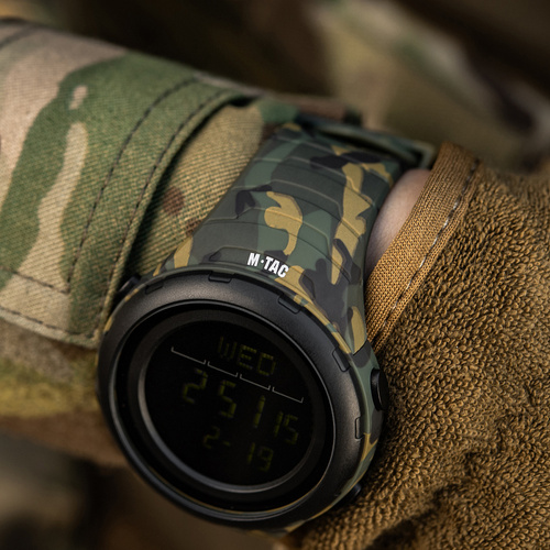 M-Tac - Zegarek taktyczny 2166 - LED - 5 ATM - Camo - 50008030