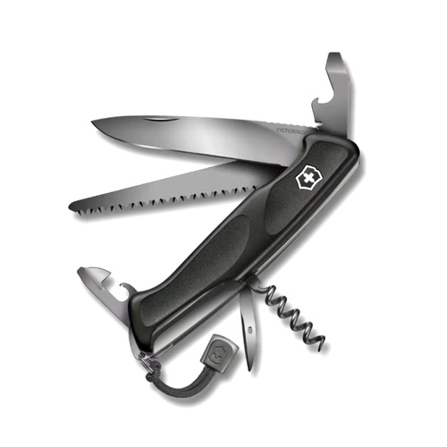 Victorinox - Multifunctional Pocket Knife Ranger 55 - 10 functions - Onyx Black - 0.9563.C31P