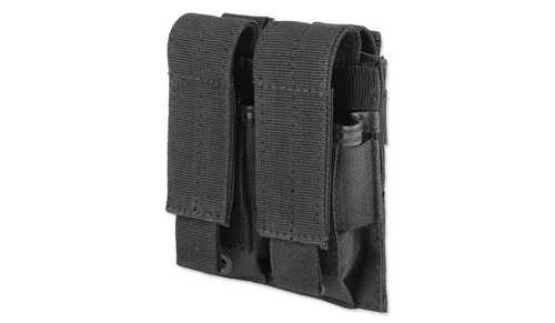 Mil-Tec - Ładownica na 2 magazynki pistoletowe - Czarny - 13495502