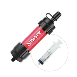 Sawyer - Wasserfilter Single Mini - 28 mm Gewinde - 0,1 μm - Rot - SP120A