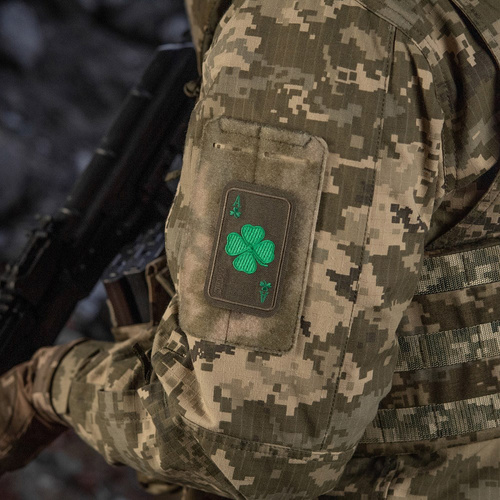 M-Tac - Lucky Card Patch - Cordura 500D - Clover - Ranger Green - 51391023