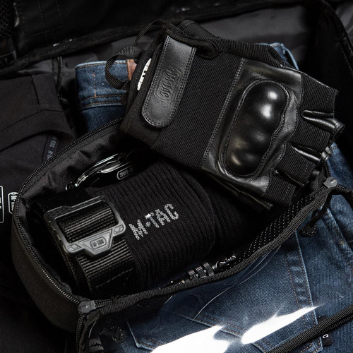 M-Tac - Elite Medium Transparent Pouch - Medium - Black - 10147002-M