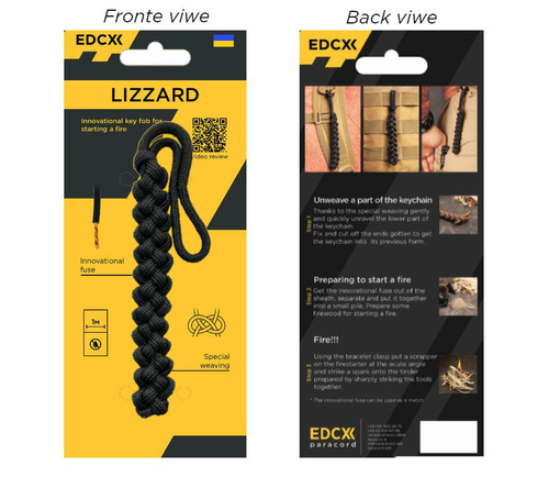EDCX - Survival Pendant "Lizzard" - Black - 2286