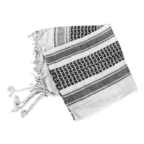 Mil-Tec - Kopftuch Shemagh Arafat - 100% Baumwolle - Weiß-Schwarz - 12613000
