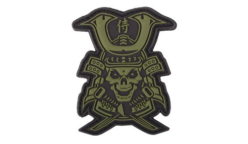 101 Inc. - Naszywka 3D - Samurai Skull - Zielony
