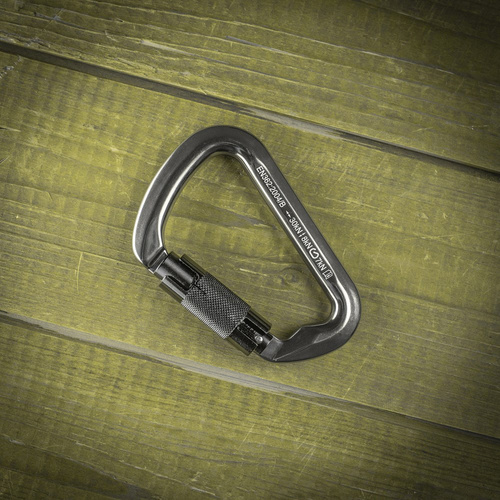M-Tac - Aluminum Snap Hook with Key Lock - 10 cm - Gray - MTC-HDS30