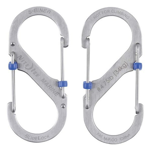 Nite Ize - S-Biner® Marine SlideLock® #4 - Edelstahl - SBML4-11-R6
