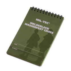 Mil-Tec - Wasserdichtes Allwetter-Notizbuch - 50 Blatt - 150 x 100 mm - 15981002